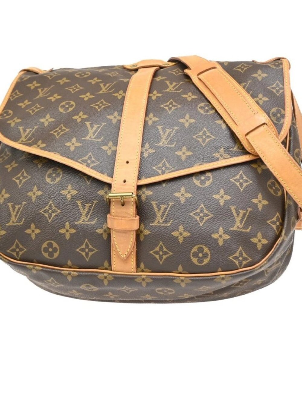 LOUIS VUITTON Saumur 35 Shoulder Bag Monogram Leather BN France M42254 15KE224